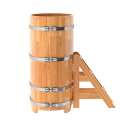 Купель овальная Bentwood из сращенных ламелей натуральной лиственницы 0,69 х 1,31 х 1,4 м