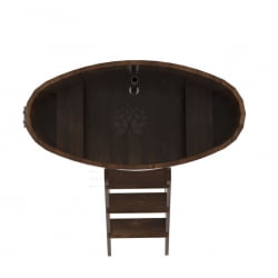 Купель овальная Bentwood из сращенных ламелей мореной лиственницы 0,69 х 1,31 х 1,4 м