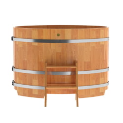 Купель овальная Bentwood из сращенных ламелей натуральной лиственницы 0,80 х 1,42 х 1,0 м