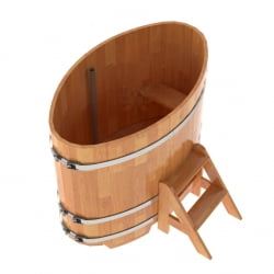 Купель овальная Bentwood из сращенных ламелей натуральной лиственницы 0,80 х 1,42 х 1,1 м
