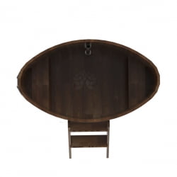 Купель овальная Bentwood из сращенных ламелей мореной лиственницы 0,80 х 1,42 х 1,1 м