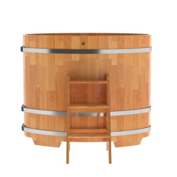 Купель овальная Bentwood из сращенных ламелей натуральной лиственницы 0,80 х 1,42 х 1,2 м
