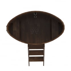 Купель овальная Bentwood из сращенных ламелей мореной лиственницы 0,80 х 1,42 х 1,2 м