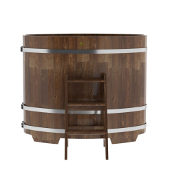 Купель овальная Bentwood из сращенных ламелей мореной лиственницы 0,80 х 1,42 х 1,2 м
