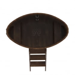 Купель овальная Bentwood из сращенных ламелей мореной лиственницы 0,80 х 1,42 х 1,4 м