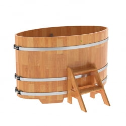 Купель овальная Bentwood из сращенных ламелей натуральной лиственницы 0,92 х 1,66 х 1,0 м
