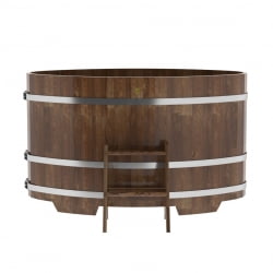 Купель овальная Bentwood из сращенных ламелей мореной лиственницы 0,92 х 1,66 х 1,0 м
