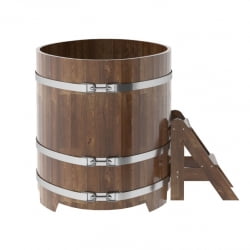 Купель овальная Bentwood из сращенных ламелей мореной лиственницы 0,92 х 1,66 х 1,0 м