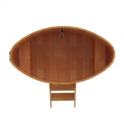 Купель овальная Bentwood из сращенных ламелей натуральной лиственницы 0,92 х 1,66 х 1,1 м