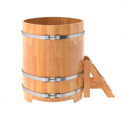 Купель овальная Bentwood из сращенных ламелей натуральной лиственницы 0,92 х 1,66 х 1,1 м
