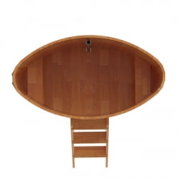 Купель овальная Bentwood из сращенных ламелей натуральной лиственницы 0,92 х 1,66 х 1,2 м