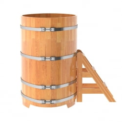 Купель овальная Bentwood из сращенных ламелей натуральной лиственницы 0,92 х 1,66 х 1,4 м