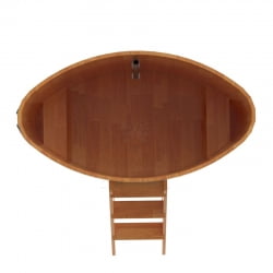 Купель овальная Bentwood из сращенных ламелей натуральной лиственницы 0,92 х 1,66 х 1,4 м