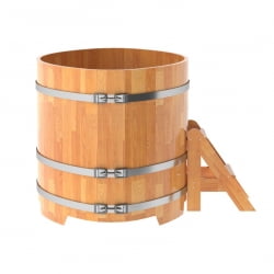 Купель овальная Bentwood из сращенных ламелей натуральной лиственницы 1,02 х 1,68 х 1,0 м