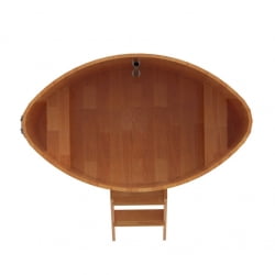 Купель овальная Bentwood из сращенных ламелей натуральной лиственницы 1,02 х 1,68 х 1,1 м