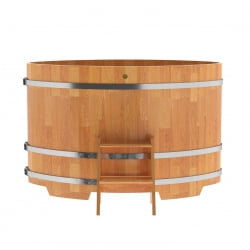 Купель овальная Bentwood из сращенных ламелей натуральной лиственницы 1,02 х 1,68 х 1,1 м