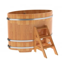 Купель овальная Bentwood из сращенных ламелей натуральной лиственницы 1,02 х 1,68 х 1,2 м
