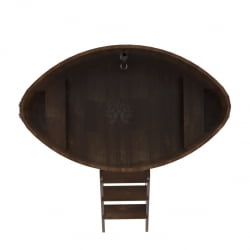 Купель овальная Bentwood из сращенных ламелей мореной лиственницы 1,02 х 1,68 х 1,4 м