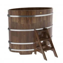 Купель овальная Bentwood из сращенных ламелей мореной лиственницы 1,02 х 1,68 х 1,4 м