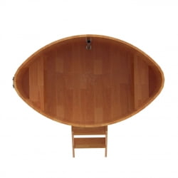 Купель овальная Bentwood из сращенных ламелей натуральной лиственницы 1,08 х 1,75 х 1,1 м