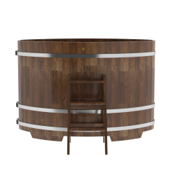 Купель овальная Bentwood из сращенных ламелей мореной лиственницы 1,08 х 1,75 х 1,2 м