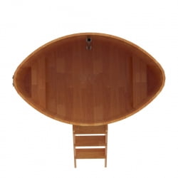 Купель овальная Bentwood из сращенных ламелей натуральной лиственницы 1,08 х 1,75 х 1,4 м
