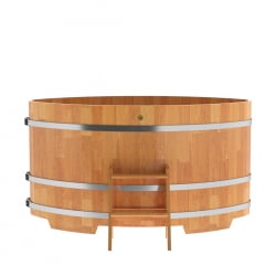 Купель овальная Bentwood из сращенных ламелей натуральной лиственницы 1,15 х 1,83 х 1,0 м