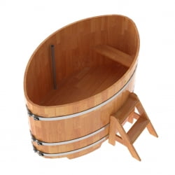 Купель овальная Bentwood из сращенных ламелей натуральной лиственницы 1,15 х 1,83 х 1,0 м