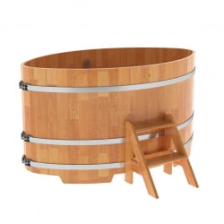 Купель овальная Bentwood из сращенных ламелей натуральной лиственницы 1,15 х 1,83 х 1,0 м
