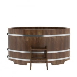 Купель овальная Bentwood из сращенных ламелей мореной лиственницы 1,15 х 1,83 х 1,0 м