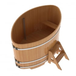 Купель овальная Bentwood из сращенных ламелей натуральной лиственницы 1,15 х 1,83 х 1,1 м