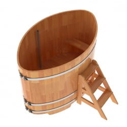 Купель овальная Bentwood из сращенных ламелей натуральной лиственницы 1,15 х 1,83 х 1,2 м