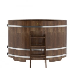 Купель овальная Bentwood из сращенных ламелей мореной лиственницы 1,15 х 1,83 х 1,2 м