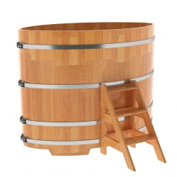 Купель овальная Bentwood из сращенных ламелей натуральной лиственницы 1,15 х 1,83 х 1,4 м
