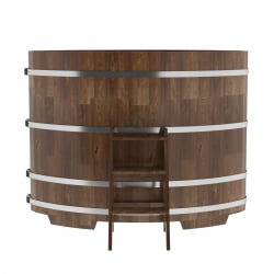 Купель овальная Bentwood из сращенных ламелей мореной лиственницы 1,15 х 1,83 х 1,4 м