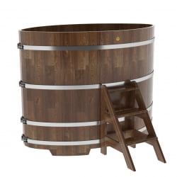 Купель овальная Bentwood из сращенных ламелей мореной лиственницы 1,15 х 1,83 х 1,4 м