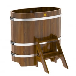 Купель Овальная Bentwood из морёной лиственницы Рустик 0,59 х 1,06 х 1,0 м