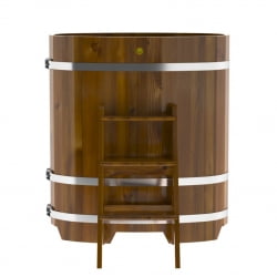 Купель Овальная Bentwood из морёной лиственницы Рустик 0,59 х 1,06 х 1,2 м