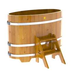 Купель Овальная Bentwood из натуральной лиственницы Рустик 0,69 х 1,31 х 1,0 м