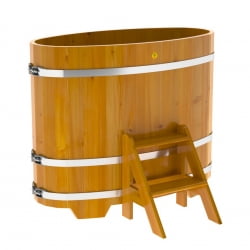 Купель Овальная Bentwood из натуральной лиственницы Рустик 0,69 х 1,31 х 1,1 м