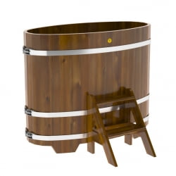 Купель Овальная Bentwood из морёной лиственницы Рустик 0,69 х 1,31 х 1,1 м