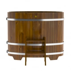 Купель Овальная Bentwood из морёной лиственницы Рустик 0,69 х 1,31 х 1,1 м
