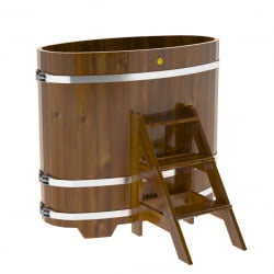 Купель Овальная Bentwood из морёной лиственницы Рустик 0,69 х 1,31 х 1,2 м