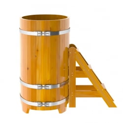 Купель Овальная Bentwood из натуральной лиственницы Рустик 0,69 х 1,31 х 1,2 м