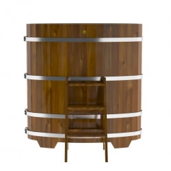 Купель Овальная Bentwood из морёной лиственницы Рустик 0,69 х 1,31 х 1,4 м