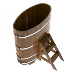 Купель Овальная Bentwood из морёной лиственницы Рустик 0,76 х 1,16 х 1,4 м