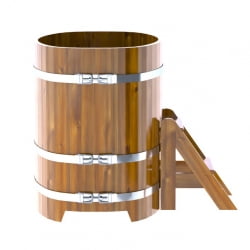 Купель Овальная Bentwood из морёной лиственницы Рустик 0,76 х 1,16 х 1,0 м
