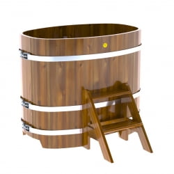 Купель Овальная Bentwood из морёной лиственницы Рустик 0,76 х 1,16 х 1,0 м