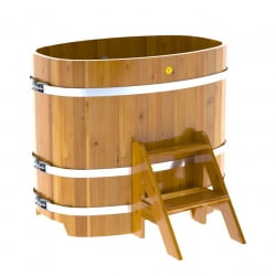 Купель Овальная Bentwood из натуральной лиственницы Рустик 0,76 х 1,16 х 1,0 м