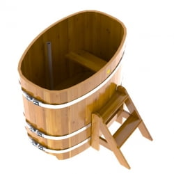 Купель Овальная Bentwood из натуральной лиственницы Рустик 0,76 х 1,16 х 1,0 м
